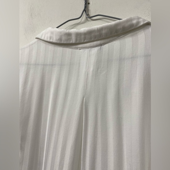 Current Air Anthropology White Long Sleeve Blouse Ruffles size S - Picture 9 of 12